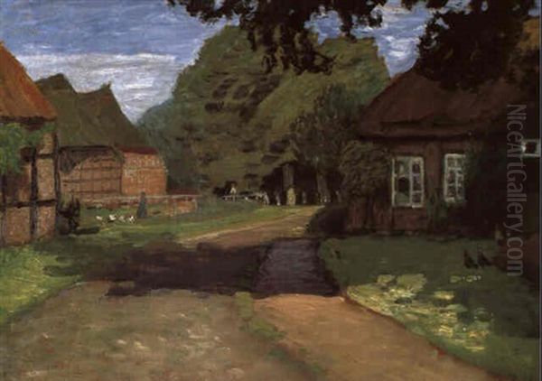 Dorfstrasse Im Somme & Unvollendete Skizze Badende - view 1