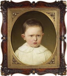 Portrait Of Johann Haulek As A Child by Ludwig Beyfuss