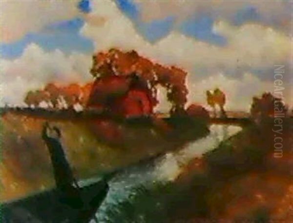 Moorkanal Mit Torfschiffer - view 1