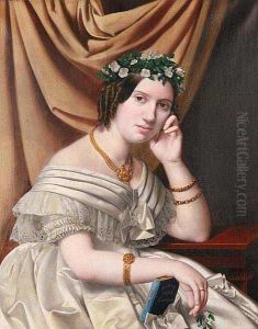 A Portrait Of A Young Lady by Ludwig Beyfuss