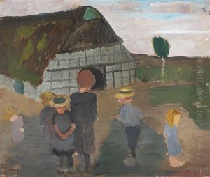 Kinder Vorm Bauernhaus Kinder Vorm Bauernhaus