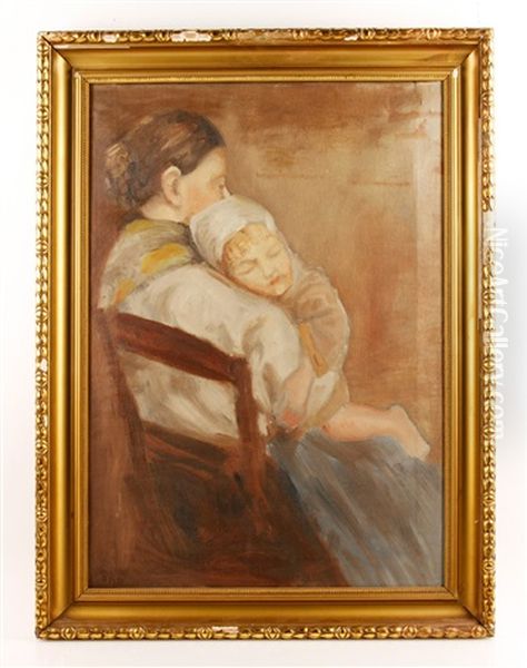 Mother And Sleeping Child - view 1