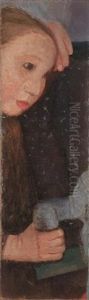 Madchen Mit Holzpferdchen by Paula Modersohn-Becker