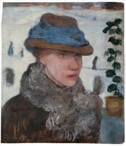 Bildnis Martha Vogeler Vor Winterlandschaft
