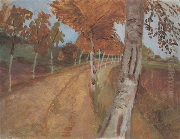 Birkenallee Im Herbst - view 1