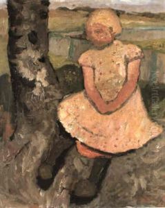Sitzendes Kind Unter Einem Baum by Paula Modersohn-Becker