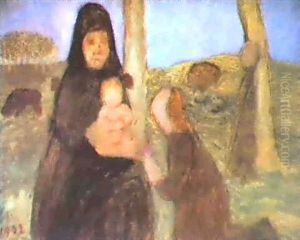 Figurengruppe Mit Mutter Und Kind