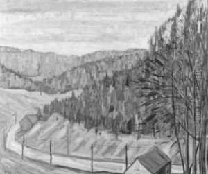 Juralandschaft. Strasse Von Aesch Nach Grellingen by Theo Modespacher