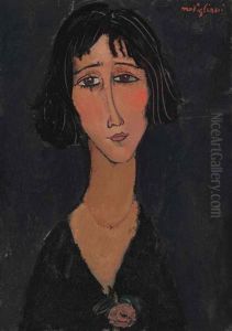 Jeune Femme A La Rose (margherita) by Amedeo Modigliani