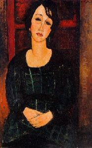 Femme En Robe Ecossaise by Amedeo Modigliani