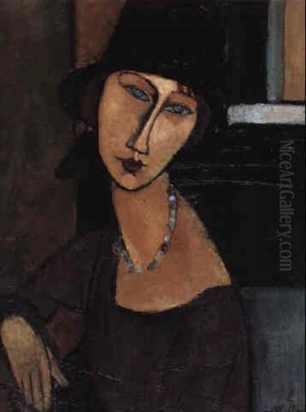 Jeanne Hebuterne Con Cappello E Collana - view 1
