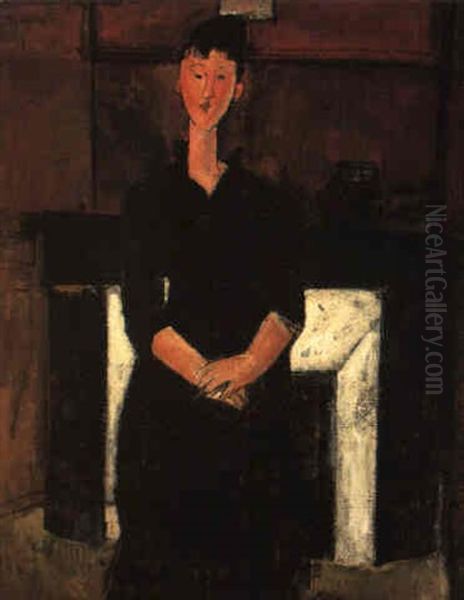 Femme Assise Devant Une Cheminee (beatrice Hastings) - view 1