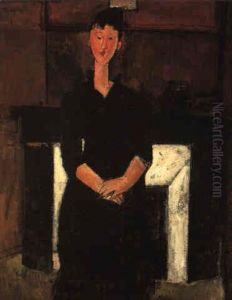 Femme Assise Devant Une Cheminee (beatrice Hastings) by Amedeo Modigliani