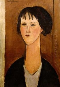 Jeune Fille A La Frange (la Noire) by Amedeo Modigliani