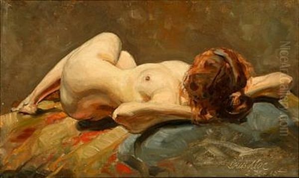 A Female Nude On A Bed - view 1