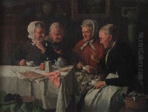 Four Women Taking Tea by Louis Charles Moeller