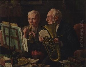 Playing A Melody by Louis Charles Moeller