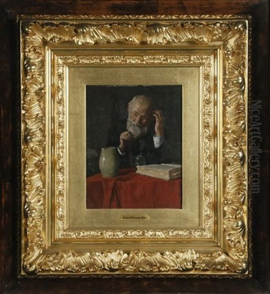 Elderly Gent With Book, Stein And Pitcher - view 1