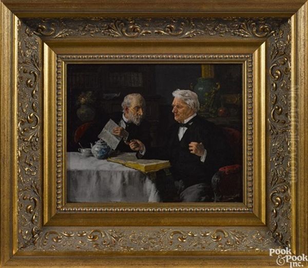 Two Men Conversing - view 1