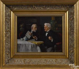 Two Men Conversing by Louis Charles Moeller