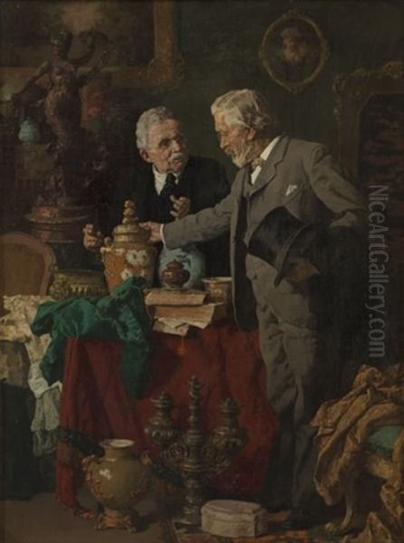 Two Gentlemen Conversing - view 1