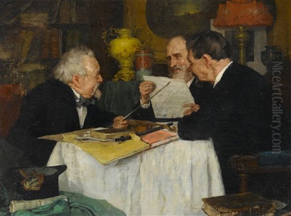 Gentlemen Discussing Music - view 1