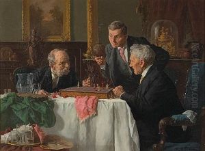 Choose Wisely! (men Playing Chess) by Louis Charles Moeller