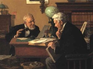 In The Library by Louis Charles Moeller