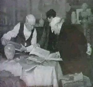 Studying The Plans by Louis Charles Moeller