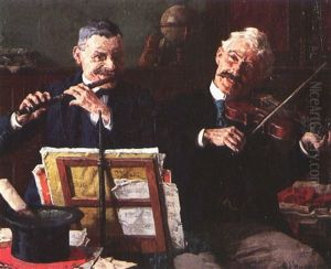 Two Musicians by Louis Charles Moeller
