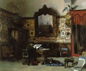 De Kunstenaar In Zijn Atelier by Jean Baptiste van Moer