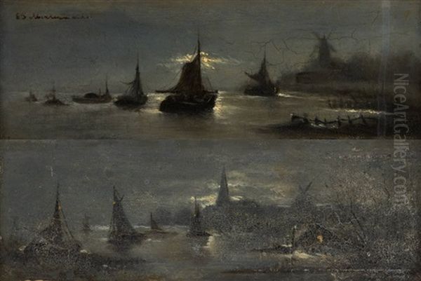 Vues Portuaires Nocturnes (2 Works) - view 1