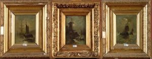 Marines Au Clair De Lune (+ 2 Others; 3 Works) by Edouard-Joris Moerenhout