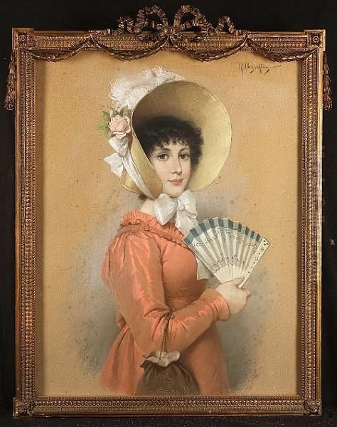 Young Lady With A Fan - view 1