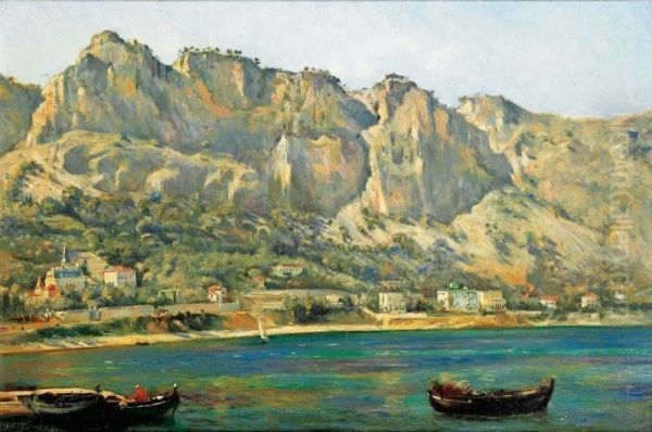 Vue De Beaulieu, La Petite Afrique [, View Of Beaulieu "small Africa", Oil On Canvas, Signed; Executed In 1893.] - view 1
