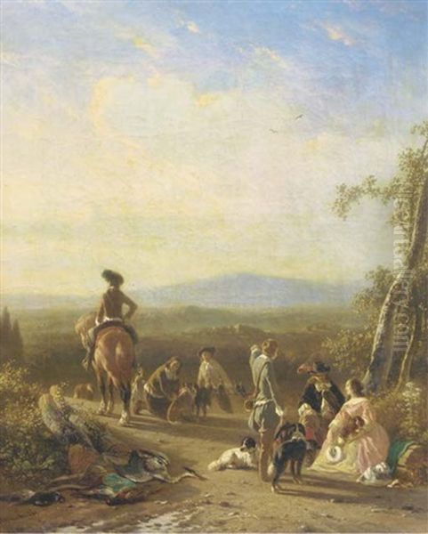 A Rest After The Falcon Hunt - view 1