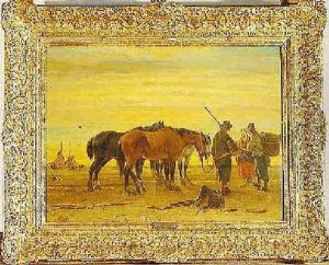 Abendstimmung An Der Hollandischen Kuste by Joseph Jodocus Moerenhout