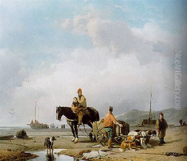 Unloading The Catch, Low Tide - view 1