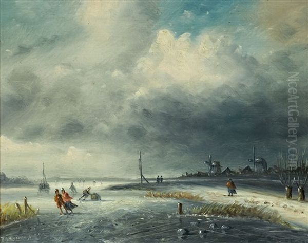Kanallandschaft Im Winter - view 1