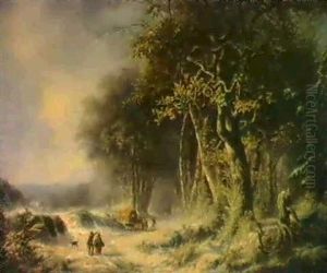 Paysage D'hiver Anime by Albert Eduard Moerman
