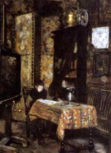 Lezend Jongetje In Het Atelier by Jan Moerman