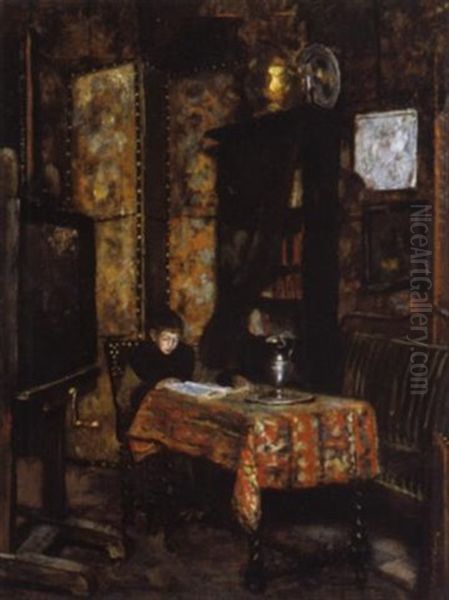 Lezend Jongetje In Het Atelier - view 1