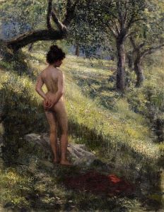 A Nude In The Forest by Hermann Moest