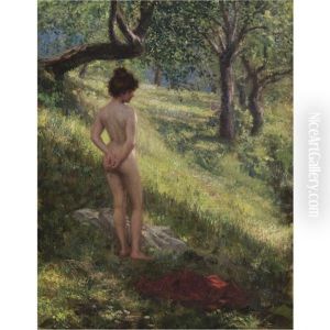 Akt Im Wald - Nude In A Glade by Hermann Moest