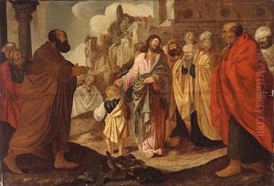 Jesus Outside The Walls Of Jerusalem by Claes Cornelisz Moeyaert