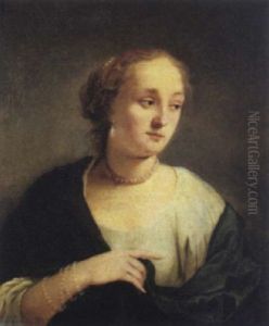 Ritratto Di Gentildonna A Mezza Figura Con Gioielli Di Perle Ritratto Di Gentildonna A Mezza Figura Con Gioielli Di Perle