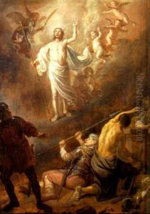 The Raising Of The Cross by Claes Cornelisz Moeyaert