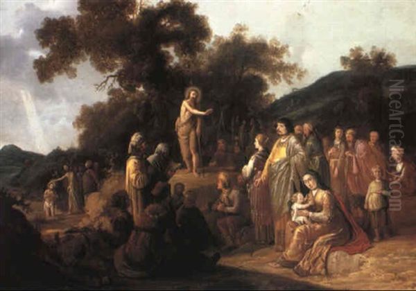 St. John The Baptist Preaching With The Baptism Of Christ - view 1