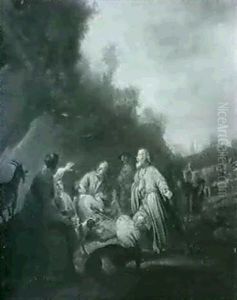 Gott Erscheint Abraham Auf Dem Weg                          Nach Sichem by Claes Cornelisz Moeyaert