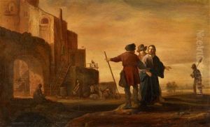 A New Testament Scene by Claes Cornelisz. Moeyaert